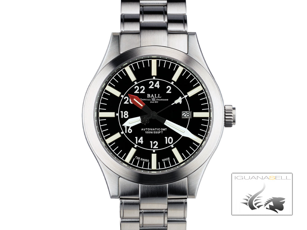 Montre automatique Ball Engineer Master II Aviator GMT, RR1201, GM1086C-SJ-BK