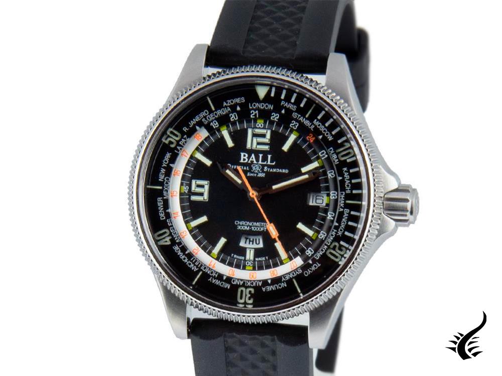 Ball Engineer Master II Diver Worldtimer Automatic Watch, COSC, DG2232A-PC-BK