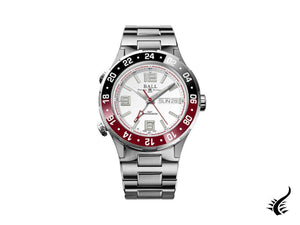 Montre automatique Ball Roadmaster Marine GMT, 40 mm, édition limitée, DG3030B-S8CJ-WH