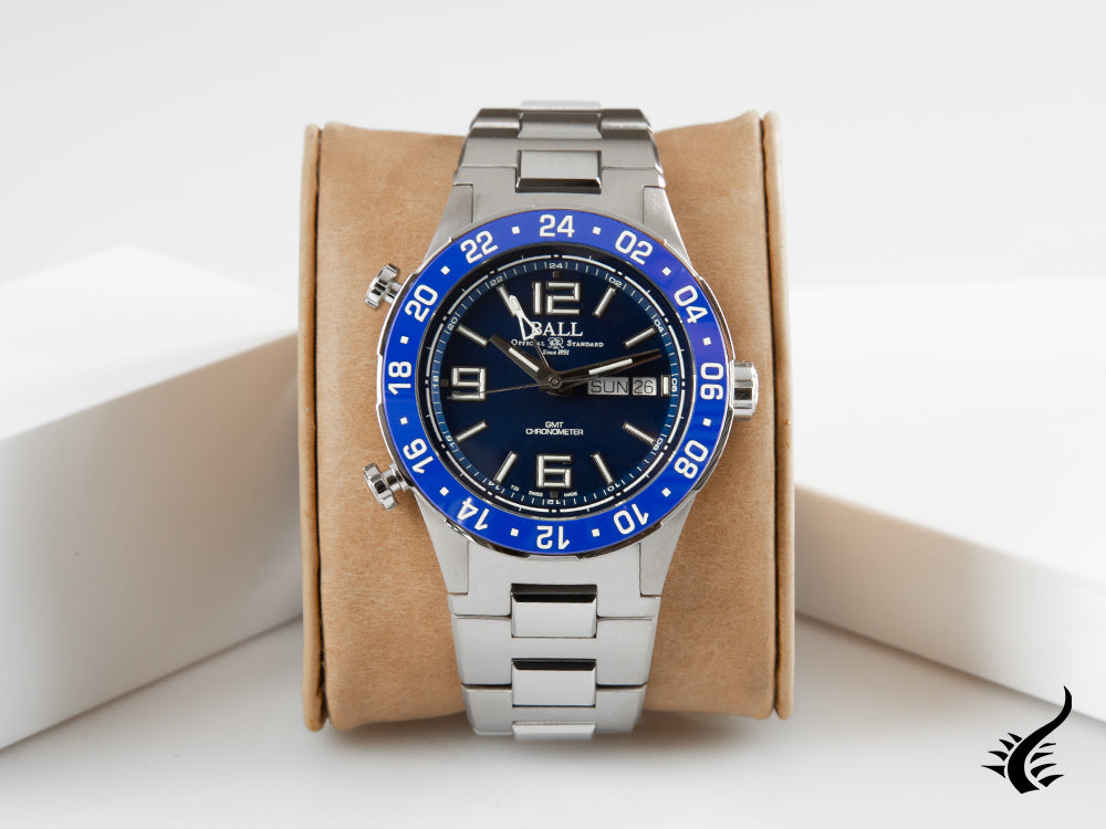 Montre automatique Ball Roadmaster Marine GMT, bleu, 40 mm, LE, DG3030B-S6CJ-BE