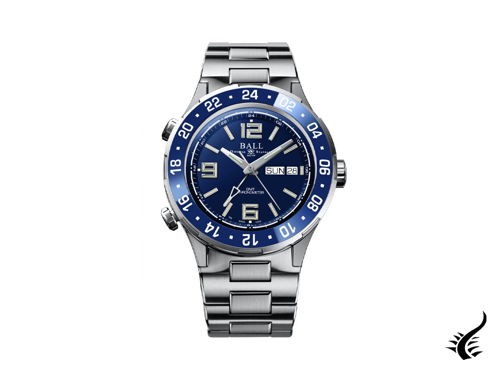 Ball Roadmaster Marine GMT Automatic Watch, Blue, 40 mm, L.E., DG3030B-S6CJ-BE