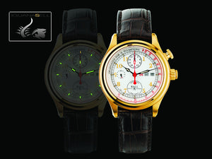 Montre chronographe Ball Trainmaster Doctor's, blanche, bracelet en crocodile, édition limitée