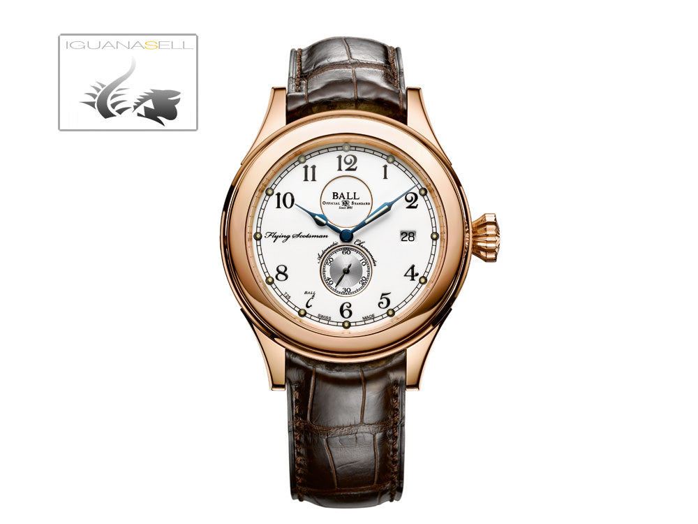 Montre Ball Trainmaster Flying Scotsman, bracelet en cuir, édition limitée, COSC