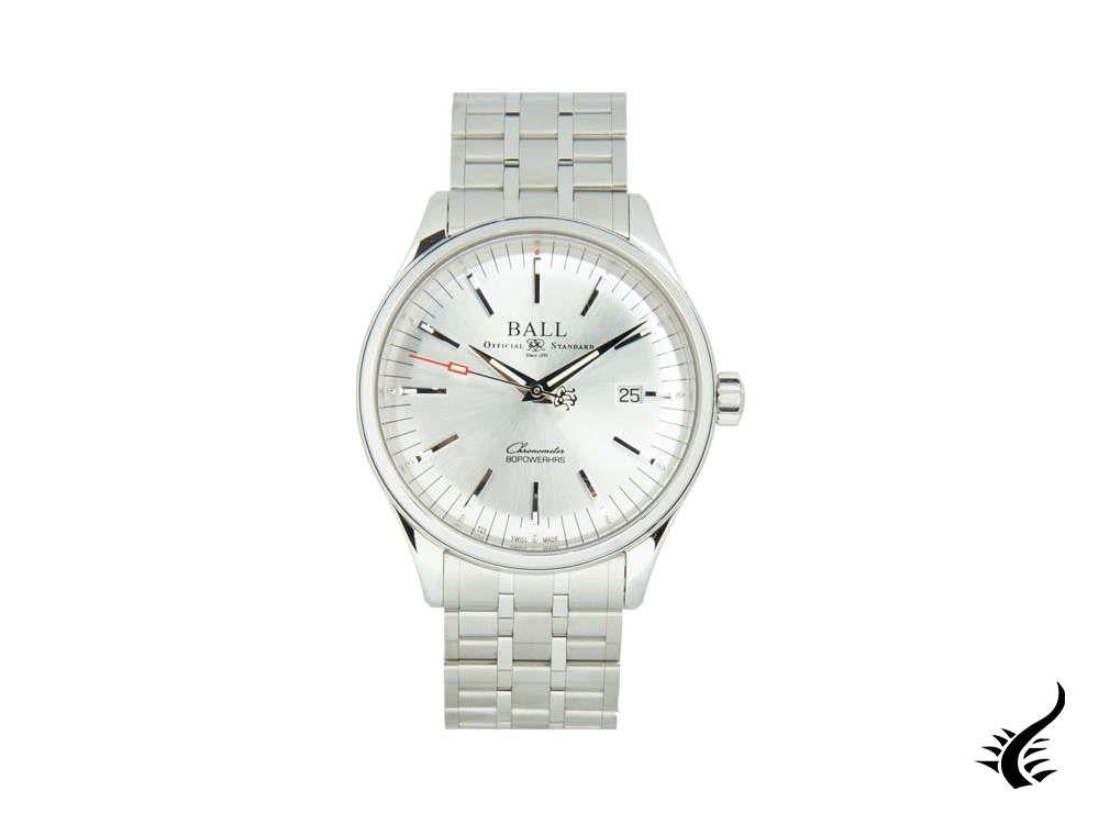 Montre automatique Ball Trainmaster Manufacture 80 heures, COSC, NM3280D-S1CJ-SL