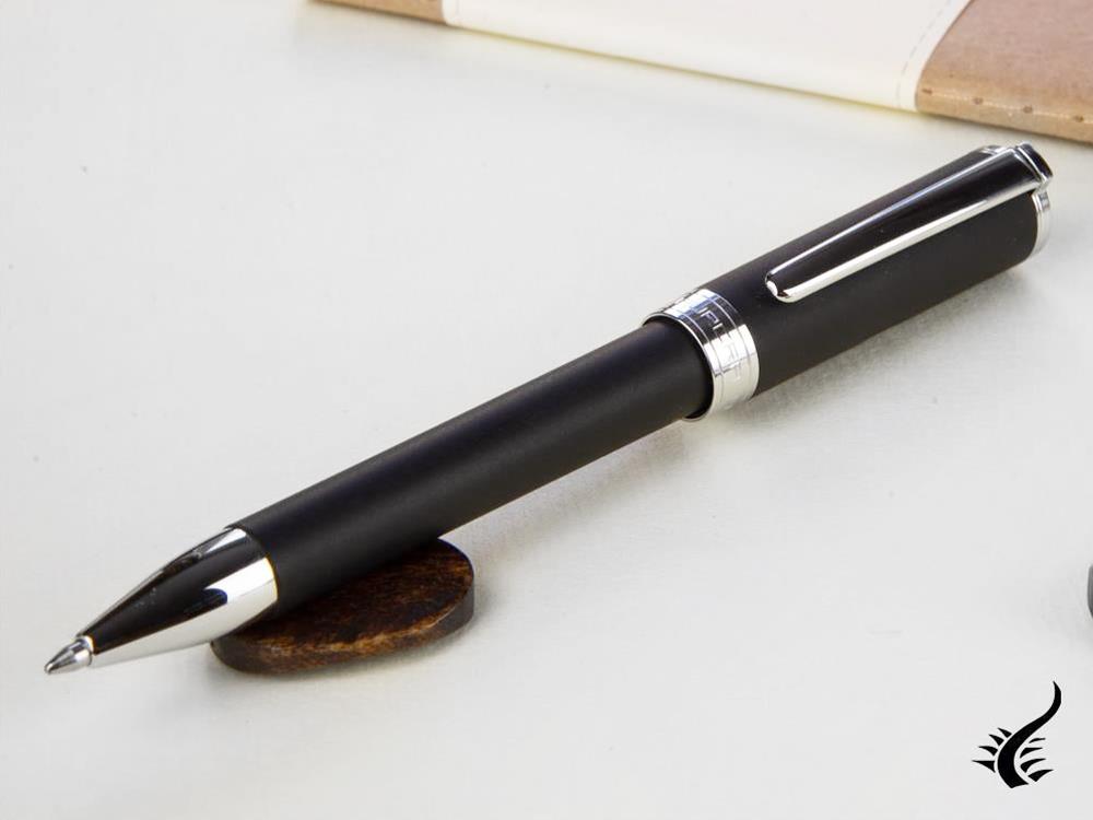 Ballpoint Pen Aurora TU - Matt Black Resin and Chrome Trims - T30N