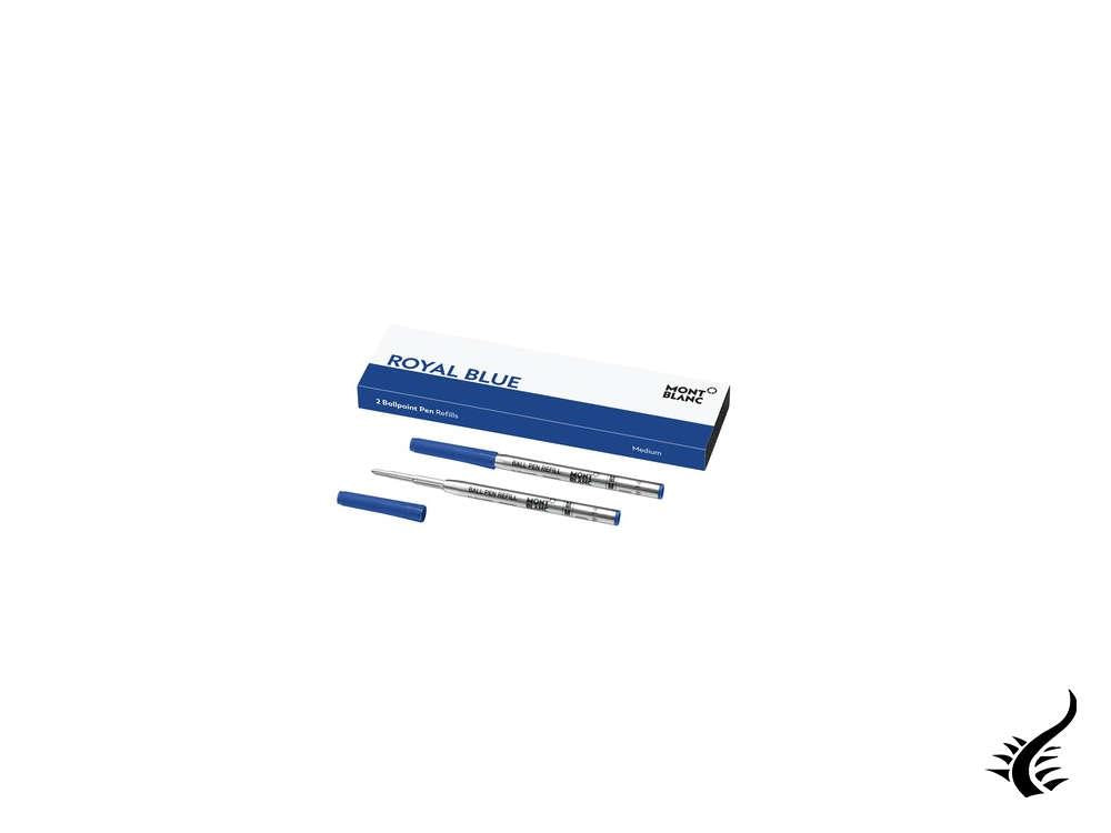 Recharge stylo bille 2x1 Montblanc, Royal Blue, Medium, 128214