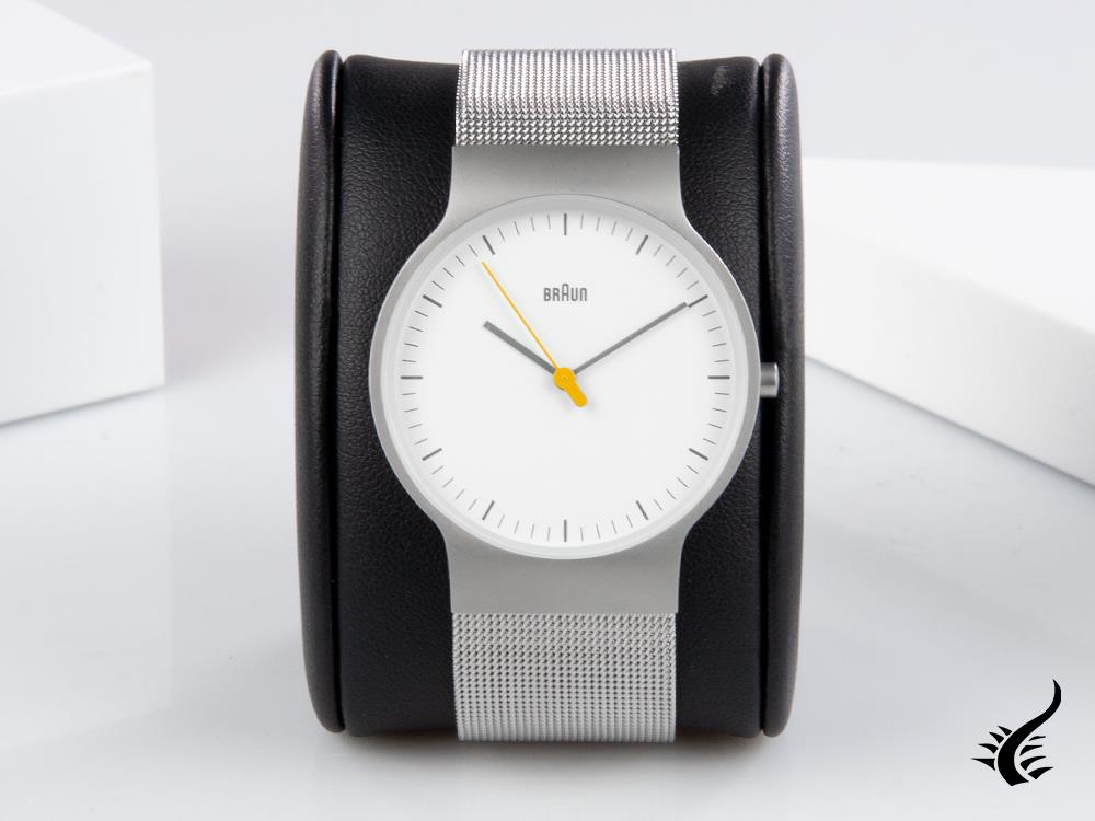 Montre à quartz Braun Classic 3 aiguilles, blanche, 32 mm, BN0211WHSLMHL