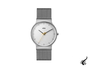 Montre à quartz Braun Classic 3 aiguilles, blanche, 32 mm, BN0211WHSLMHL