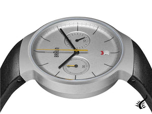 Montre chronographe à quartz classique Braun, argent, 40 mm BN0265SLBKG