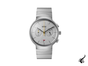 Montre chronographe à quartz classique Braun, argent, 40 mm BN0265SLBTG