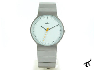 Braun Classic Men's 3 Hands Quartz watch, White, 38mm, BN0211-SLBTG