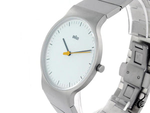 Braun Classic Men's 3 Hands Quartz watch, White, 38mm, BN0211-SLBTG