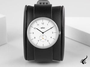 Montre à quartz Braun Classic Small Second, blanche, 38 mm. BN0024-WHBKG