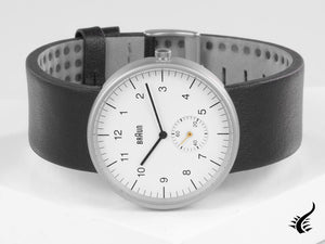 Montre à quartz Braun Classic Small Second, blanche, 38 mm. BN0024-WHBKG