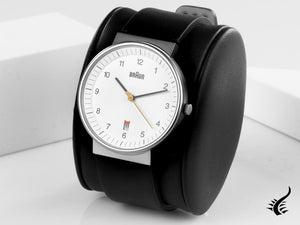 Montre à quartz Braun Classic Date, blanche, 40 mm. BN0032-WHBKG