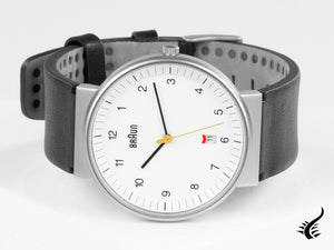 Montre à quartz Braun Classic Date, blanche, 40 mm. BN0032-WHBKG