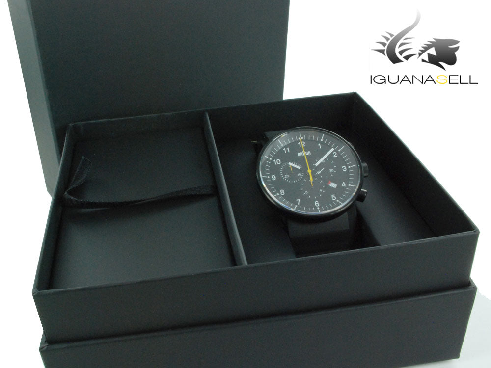 Braun Prestige Quartz watch, Chronograph, Black, 43mm. BN00095-BKBKBTG