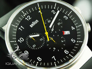 Braun Prestige Quartz watch, Chronograph, Black, 43mm. BN0095-BKSLBKG