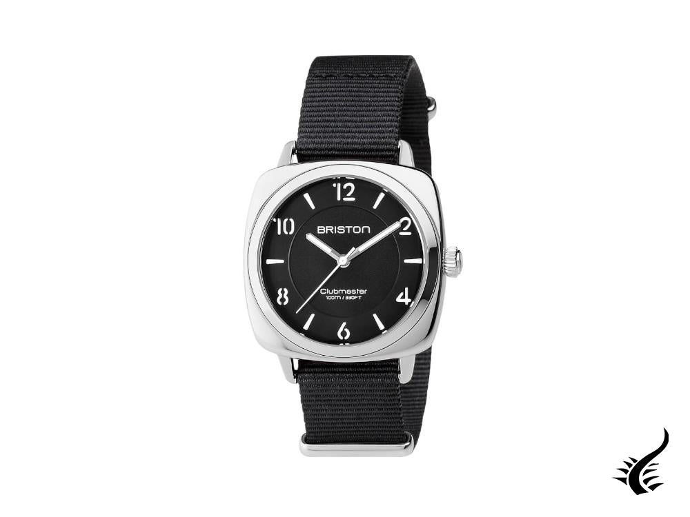 Montre à quartz Briston Clubmaster Chic, noire, 36 mm, 17536.SL1.NB