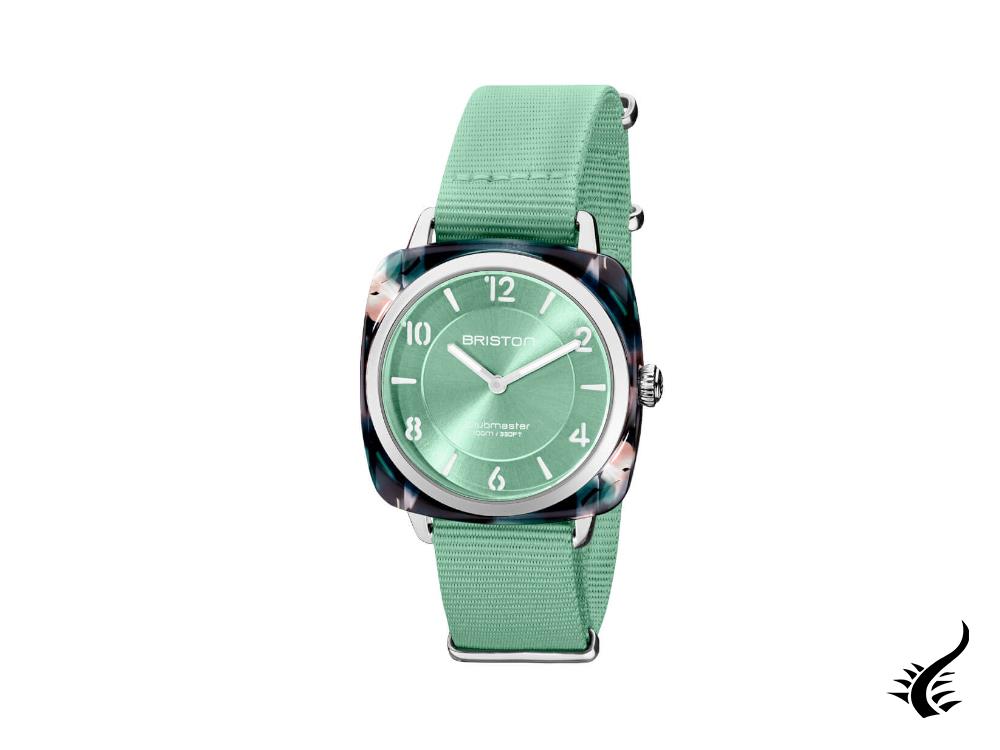 Montre à quartz Briston Clubmaster Chic, verte, 36 mm, 21536.SA.UGW.29.NGW