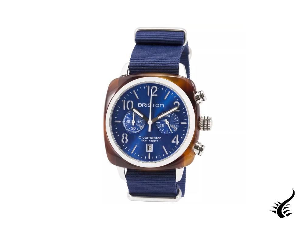 Briston Clubmaster Classic Quartz Watch, Blue, 40 mm, 15140.SA.T.9.NNB