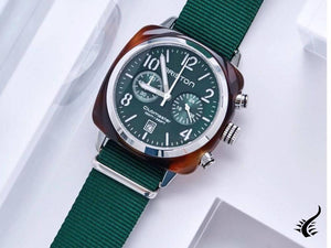 Montre à quartz Briston Clubmaster Classic, verte, 40 mm, 15140.SA.T.10.NBG