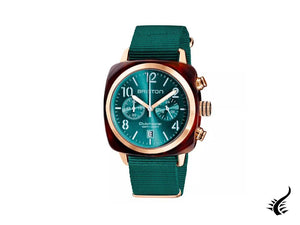 Briston Clubmaster Classic Quartz Watch, Green, 40 mm, 19140.PRA.T.27.NE