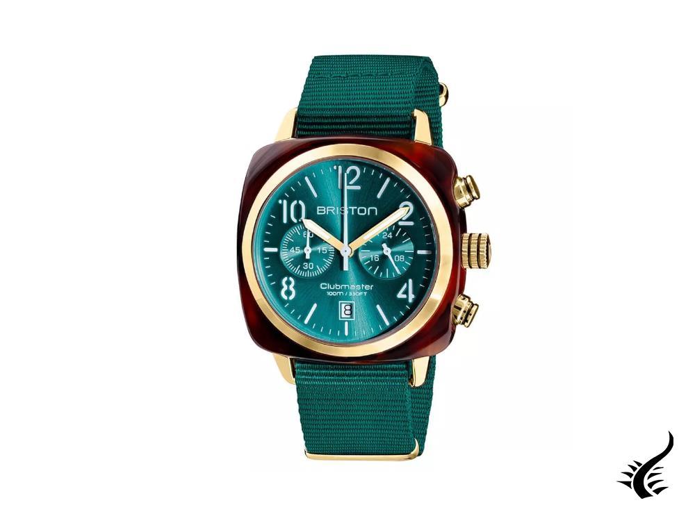 Briston Clubmaster Classic Quartz Watch, Green, 40 mm, 19140.PYA.T.27.NE