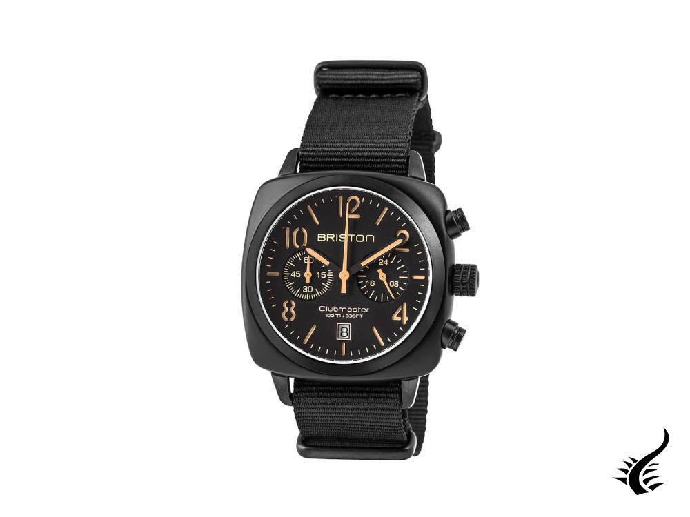 Briston Clubmaster Classic Quartz Watch, PVD, Black, 40 mm, 13140.PBAM.B.4.NB