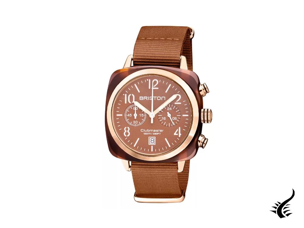 Briston Clubmaster Classic Terracotta Quartz Watch, 40 mm, 20140.PRA.T.38.NTC