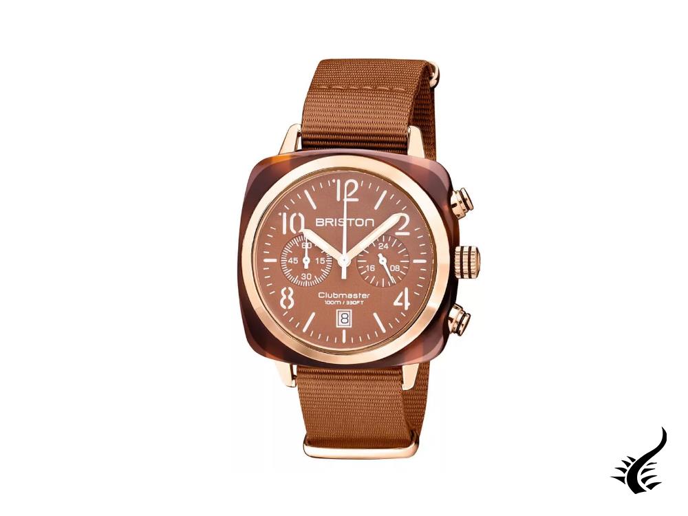 Briston Clubmaster Classic Terracotta Quartz Watch, 40 mm, 20140.PRA.T.38.NTC