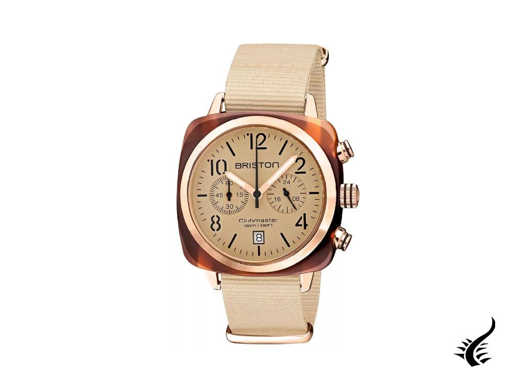 Briston Clubmaster Classic Terracotta Quartz Watch, 40 mm, 20140.PRA.T.39.NTV