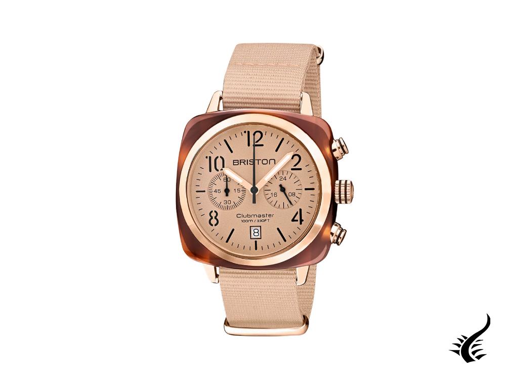 Montre Briston Clubmaster Classic Terracotta, 40 mm, 20140.PRA.T.36.NTN