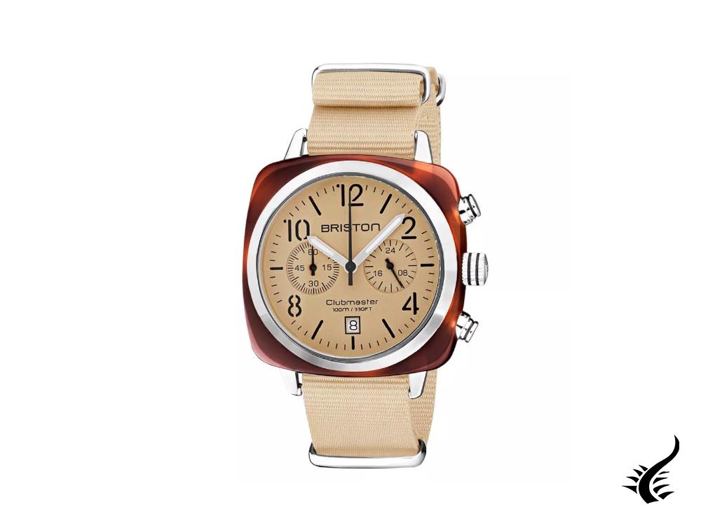 Montre Briston Clubmaster Classic Terracotta, beige, 40 mm, 20140.SA.T.39.NTV