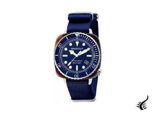 Montre automatique de plongée Briston Clubmaster, bleue, 44 mm, 21644.SA.T.15.NNB