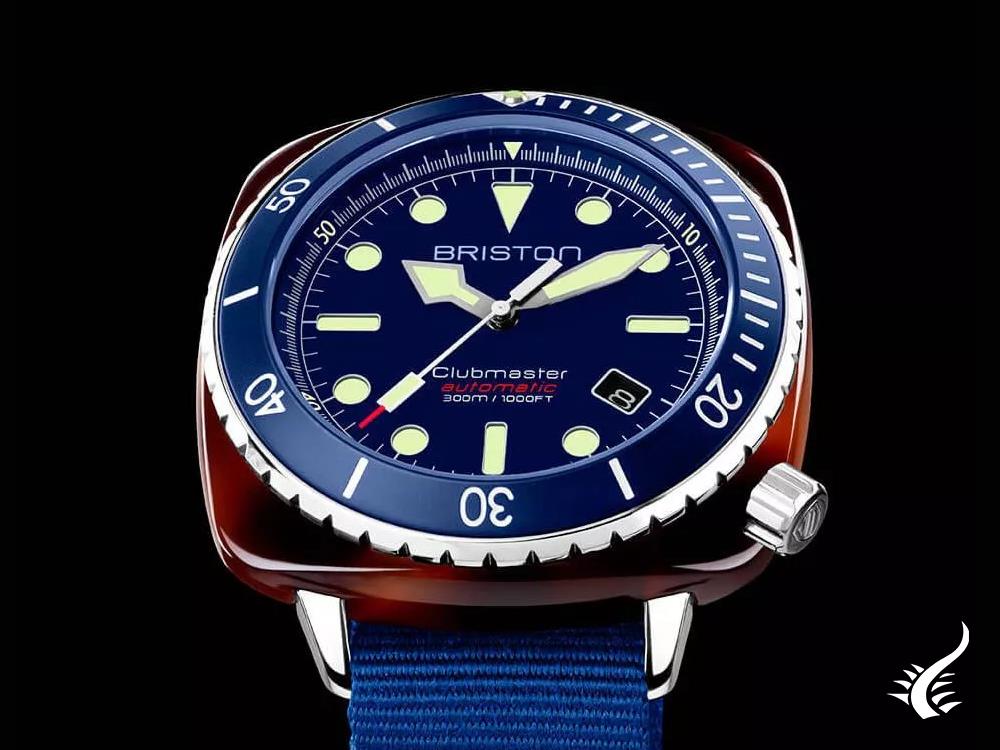 Briston Clubmaster Diver Automatic Watch, Blue, 44 mm, 21644.SA.T.15.NNB