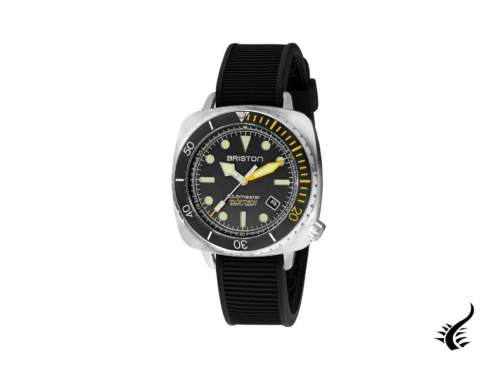 Briston Clubmaster Diver Pro Automatic Watch, Black, 44 mm, 20644.S.DP.34.RB