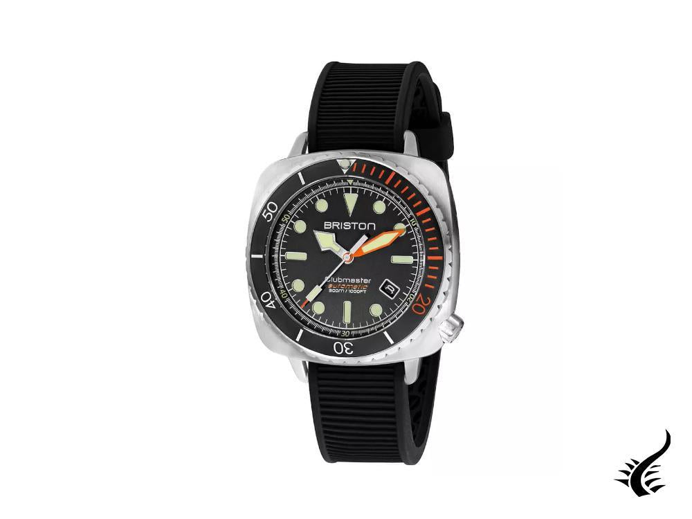 Briston Clubmaster Diver Pro Automatic Watch, Black, 44 mm, 20644.S.DP.35.RB