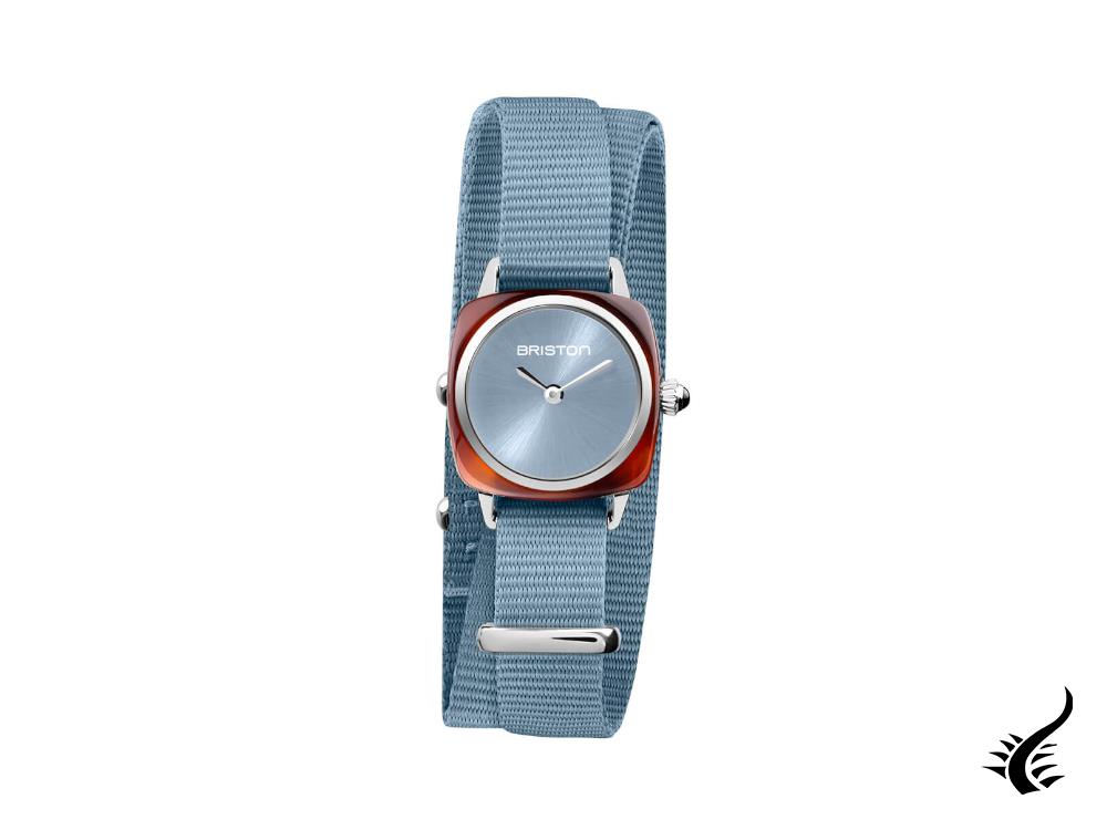 Montre à quartz Briston Clubmaster Lady, acétate, bleu, 24 mm, 21924.SA.T.25.NIB