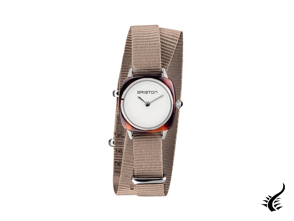 Montre à quartz Briston Clubmaster Lady, acétate, blanc, 24 mm, 19924.SA.T.2.NT