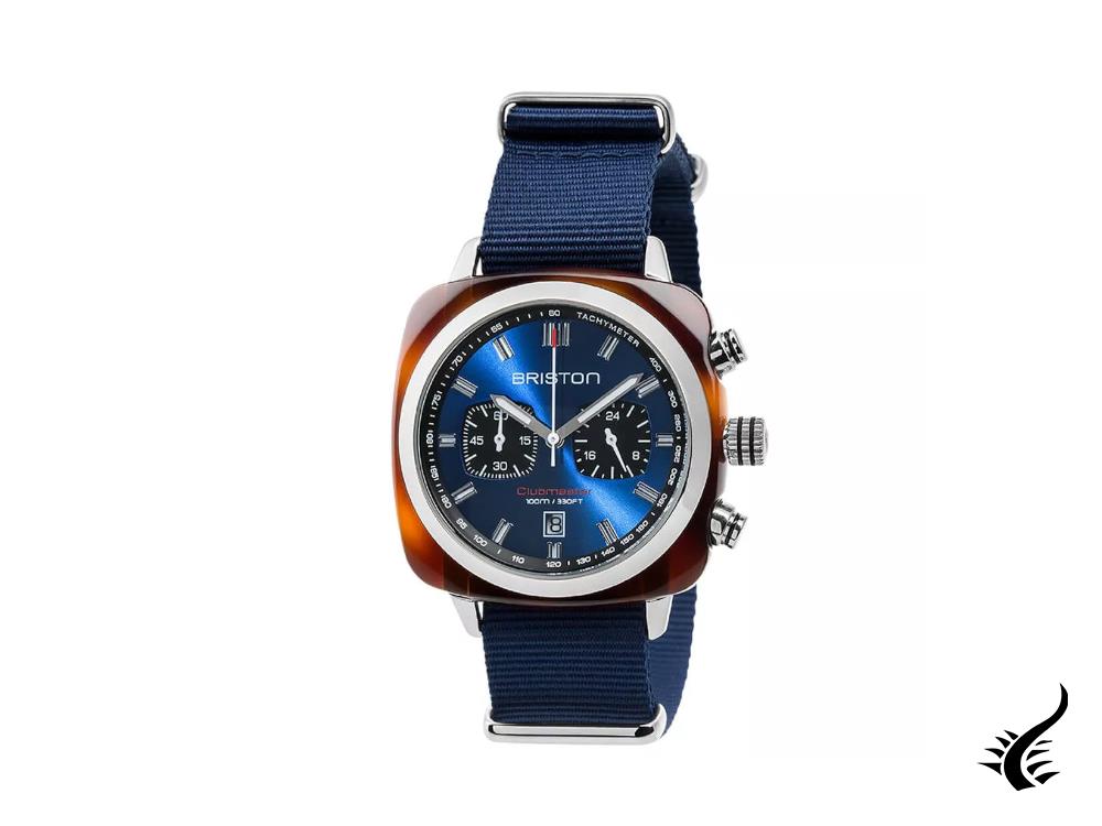 Montre à quartz Briston Clubmaster Sport, bleu, 42 mm, 17142.SA.TS.9.NNB