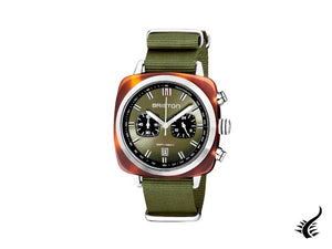 Briston Clubmaster Sport Quartz Watch, Green, 42 mm, 20142.SA.TS.26.NOL