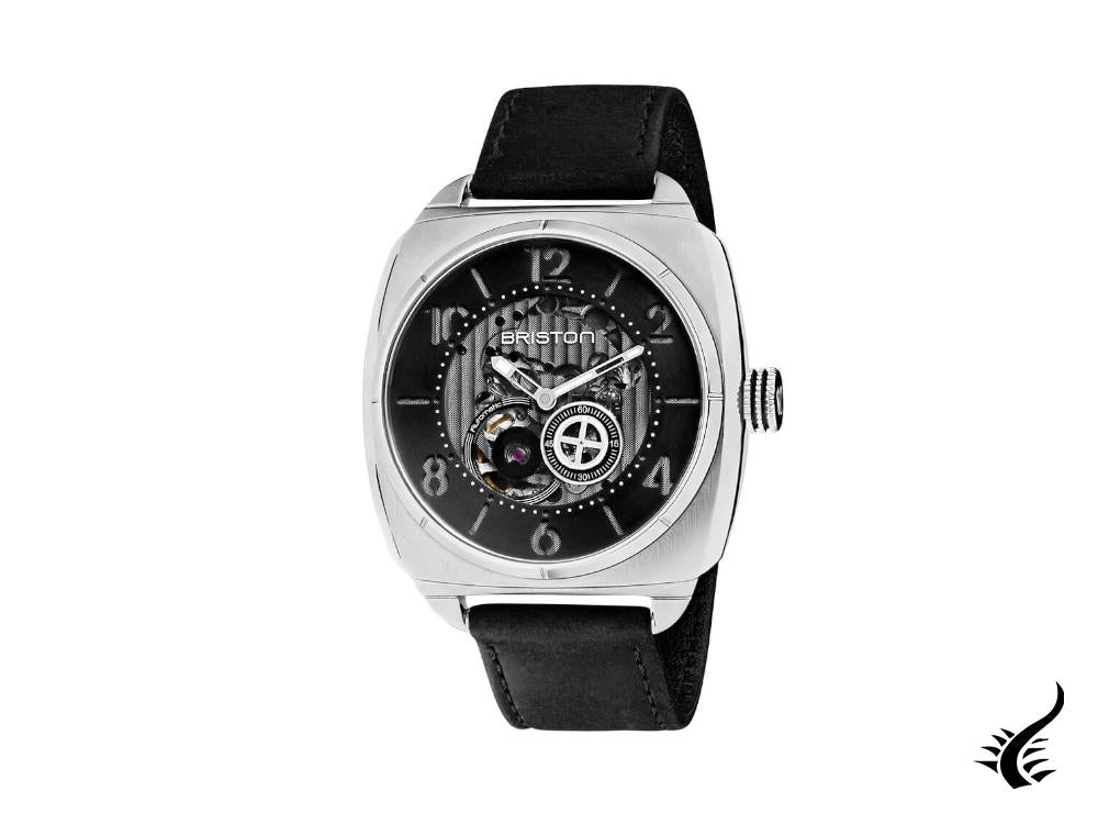 Montre automatique Briston Streamliner Skeleton, noire, 42 mm, 201042.S.SK.1.CH