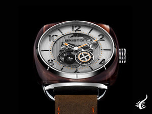 Montre automatique Briston Streamliner Skeleton, marron, 42 mm, 201042.SA.BR.2.BR