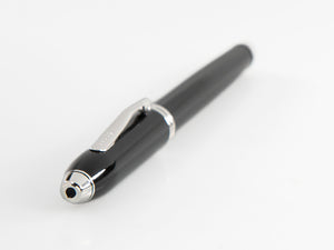 Stylo plume Cross Townsend, laqué, noir, poli, plaqué rhodium