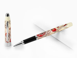 Cross Botanica Red Hummingbird Vine Rollerball pen, Lacquer, Chrome, AT0645-3