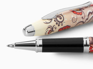 Cross Botanica Red Hummingbird Vine Rollerball pen, Lacquer, Chrome, AT0645-3