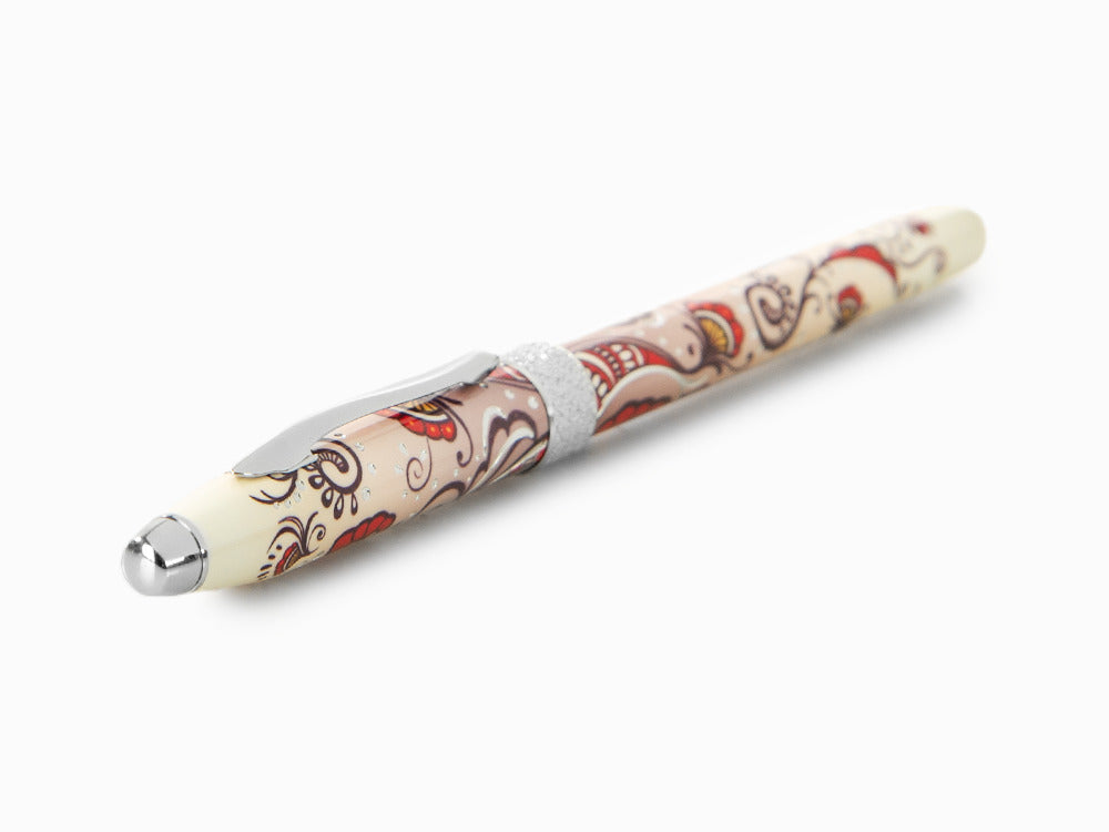 Cross Botanica Red Hummingbird Vine Rollerball pen, Lacquer, Chrome, AT0645-3