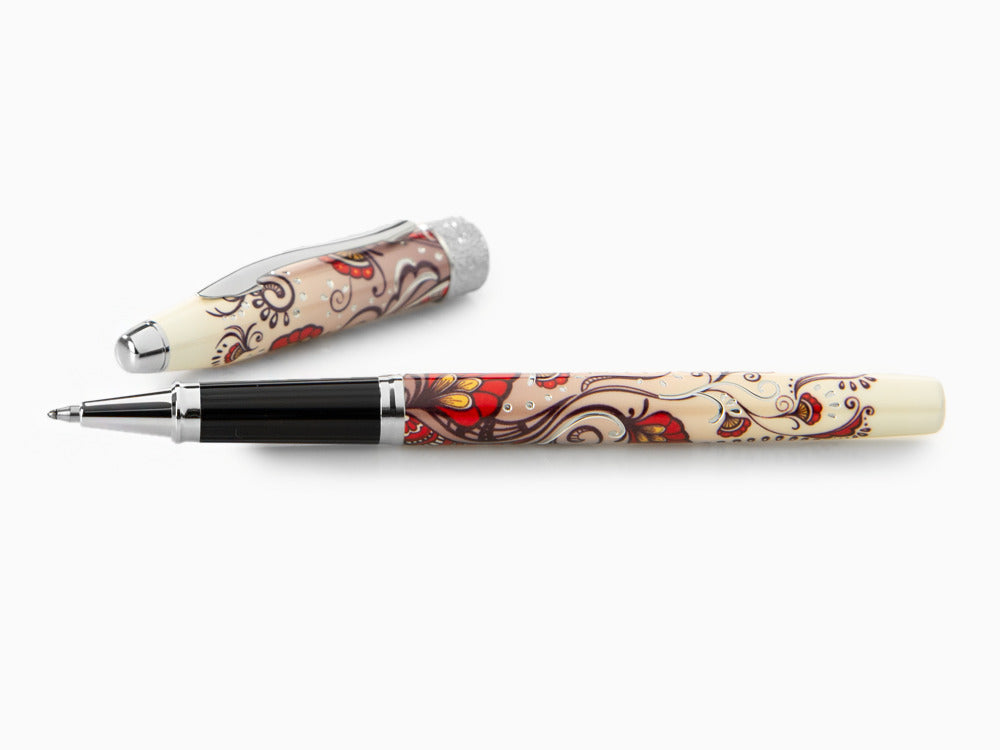 Stylo roller Cross Botanica Red Hummingbird Vine, laque, chrome, AT0645-3