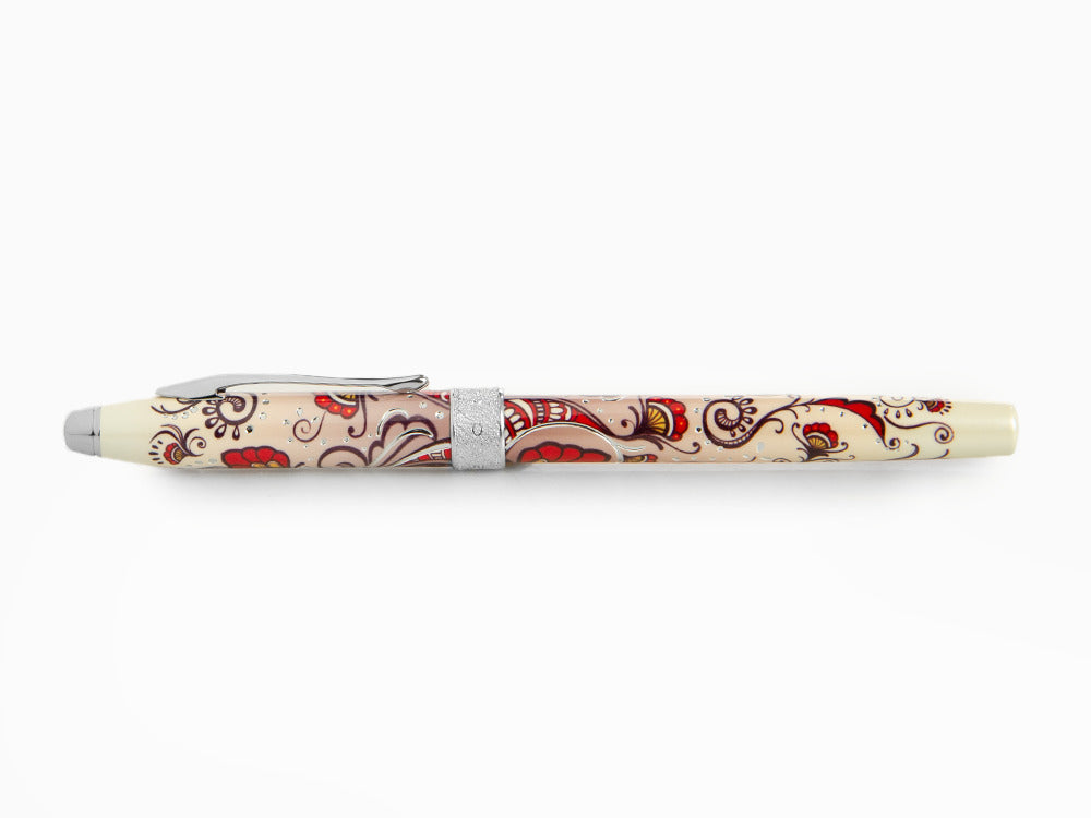 Stylo roller Cross Botanica Red Hummingbird Vine, laque, chrome, AT0645-3